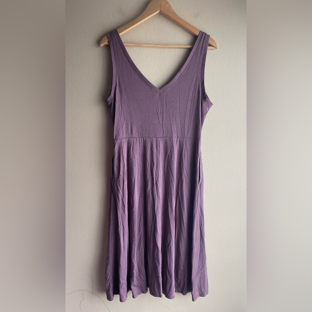 A New Day Woman Purple Soft Pockets Mid Dress Size Large - Picture 5 of 10